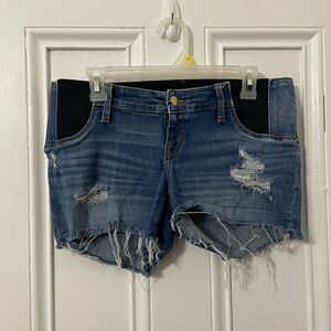 Ingrid and Isabel maternity denim shorts
